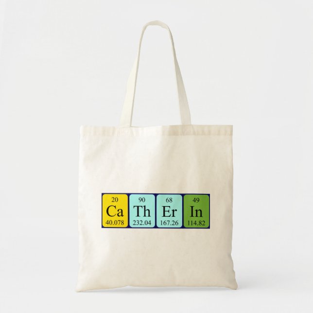 Catherin periodic table name tote bag (Front)