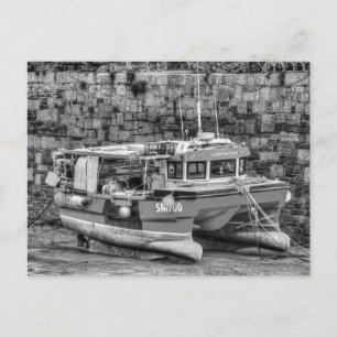 Catherine Anne Fishing Boat Newquay Harbour Postcard