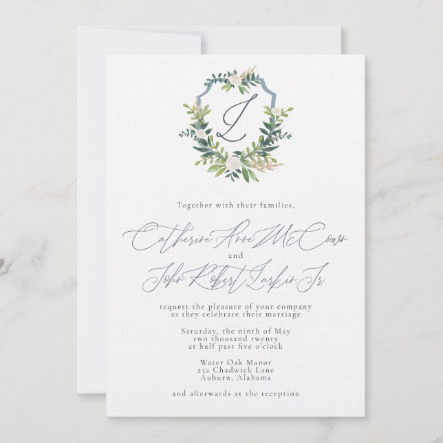 Catherine & Bo Wedding Invitation (Front)