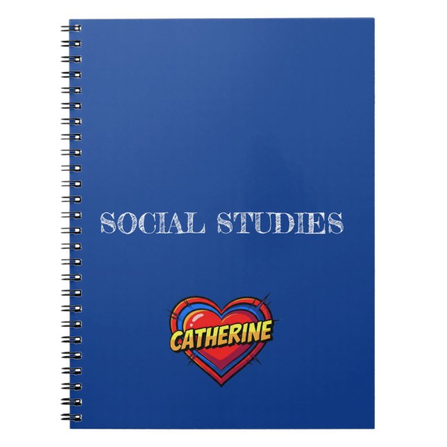 Catherine Heart Blue Notebook (Front)
