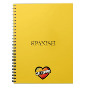 Catherine Heart Yellow Notebook