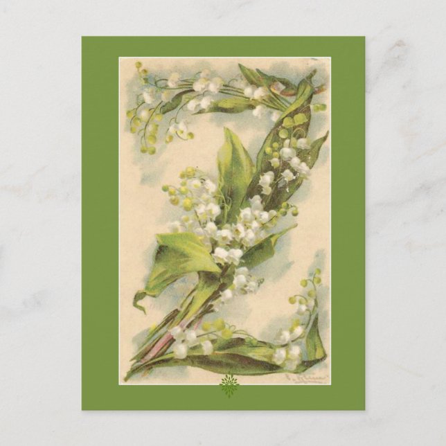 Catherine Klein Flower Alphabet Z Lily of Valley Postcard (Front)