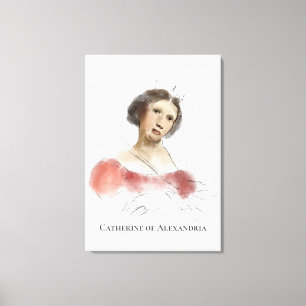 Catherine of Alexandria Portrait Painting Canvas Print