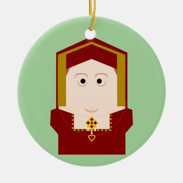 Catherine of Aragon Ceramic Ornament (Front)