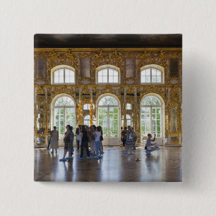 Catherine Palace, detail of the Great Hall 2 Inch Square Button