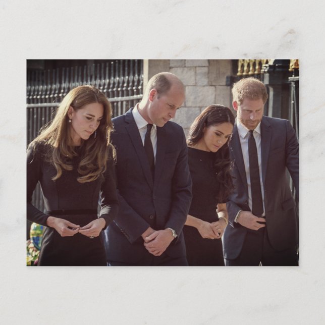Catherine William Harry Meghan Windsor Castle 2022 Postcard (Front)