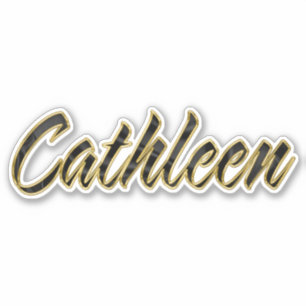 Cathleen black gold lettering Autocollants