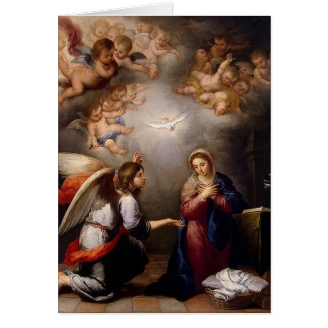 Catholic Annunciation Virgin Mary Memorare Prayer (Front)