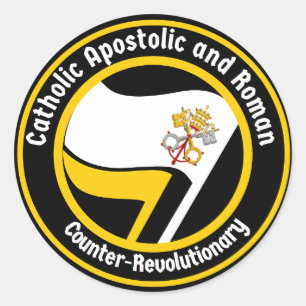 CATHOLIC APOSTOLIC AND ROMAN CLASSIC ROUND STICKER