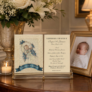 Catholic Baby Baptismal Remembrance Holy Card