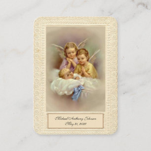 Catholic Baby Boy Baptismal Remembrance Holy Card