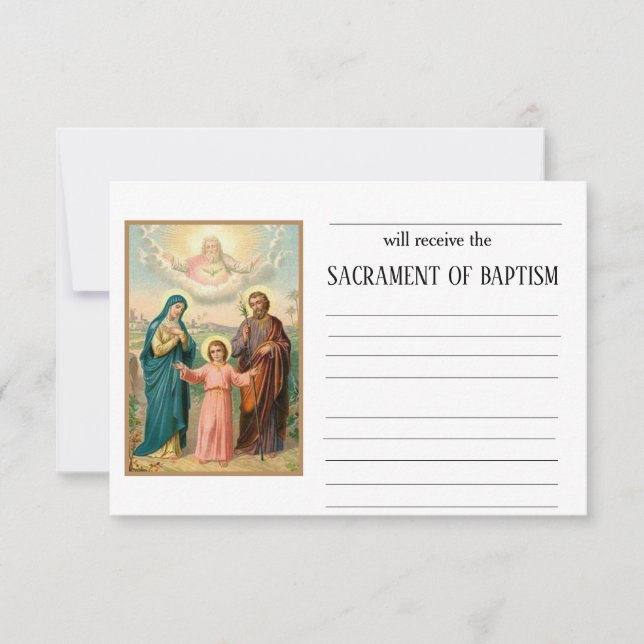 Catholic Baptism Invitation (Front)