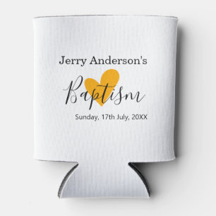Catholic baptism kids modern simple QR minimal Can Cooler