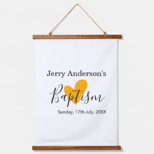 Catholic baptism kids modern simple QR minimal Hanging Tapestry