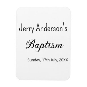 Catholic baptism kids modern simple QR minimal Magnet