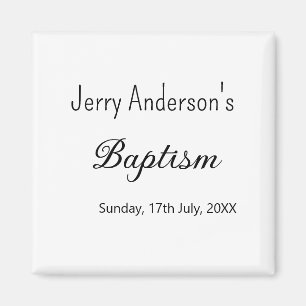 Catholic baptism kids modern simple QR minimal Magnet