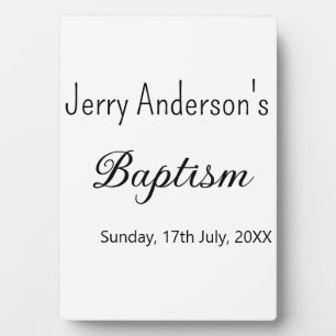 Catholic baptism kids modern simple QR minimal Plaque