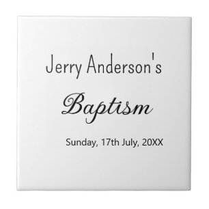 Catholic baptism kids modern simple QR minimal Tile