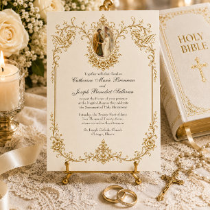 Catholic Betrothal of Mary and Joseph Wedding Invitation