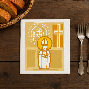 Catholic Bishop Eucharist Christian Faith Napkin