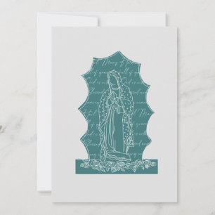 Catholic Blessed Mother Baptism Invitation