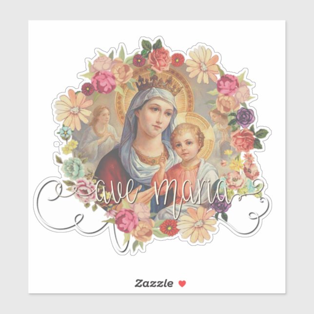 Catholic Blessed Virgin Mary Jesus Religious (Sheet)