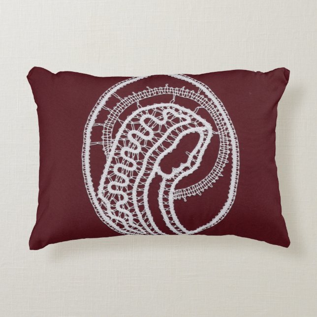 Catholic Blessed Virgin Mary, lace  Accent Pillow (Front)