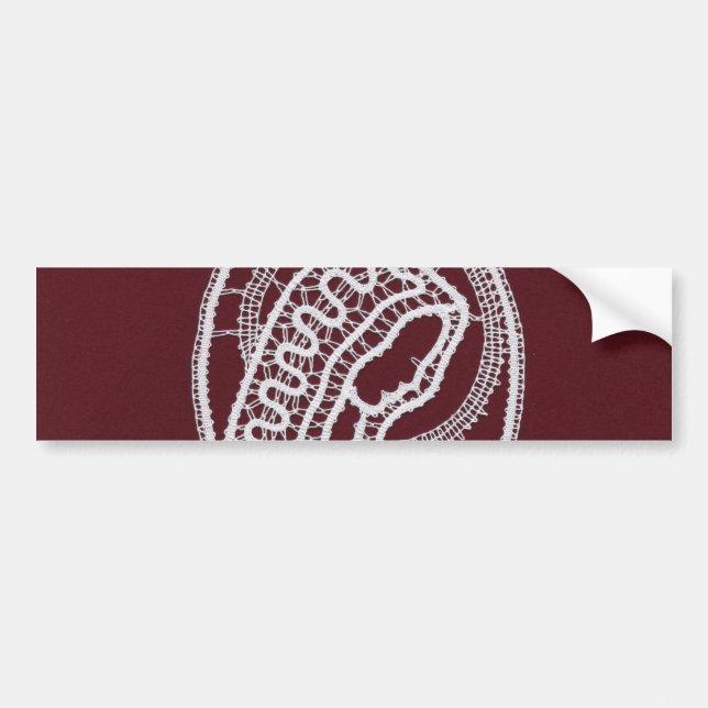 Catholic Blessed Virgin Mary, lace  Bumper Sticker (Front)