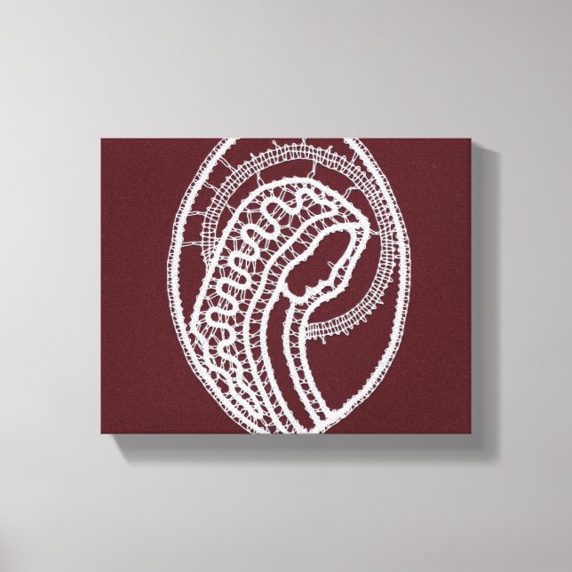 Catholic Blessed Virgin Mary, lace  Canvas Print (Front)