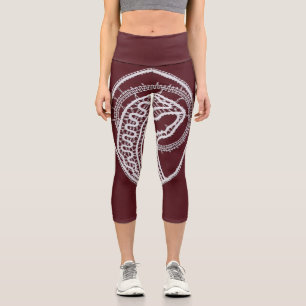Catholic Blessed Virgin Mary, lace Capri Leggings