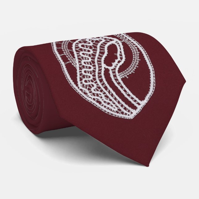 Catholic Blessed Virgin Mary, lace  Neck Tie (Rolled)