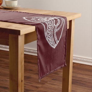 Catholic Blessed Virgin Mary, lace Short Table Runner