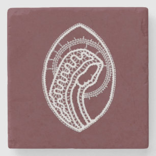 Catholic Blessed Virgin Mary, lace Stone Coaster