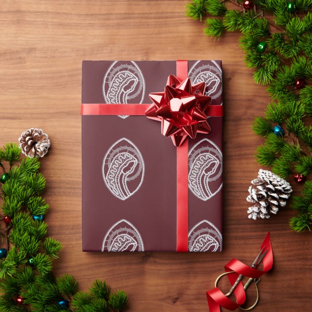 Catholic Blessed Virgin Mary, lace  Wrapping Paper (Holiday Gift)