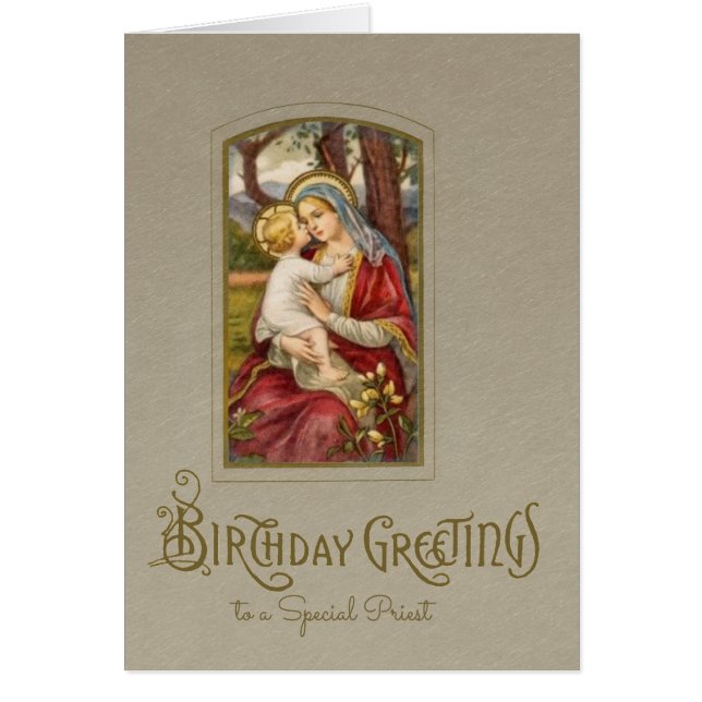 Catholic Blessed Virgin Mary Religious Vintage (Front)