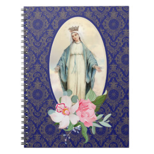 Catholic Blessed Virgin Mary Vintage Religious Notebook