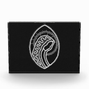Catholic Blessed Virgin Mary White Lace on Black Photo Block