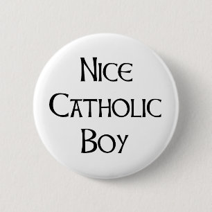 catholic boy nice 2 inch round button