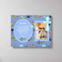 Catholic Boys Blue Cross Bible Quote Personalized