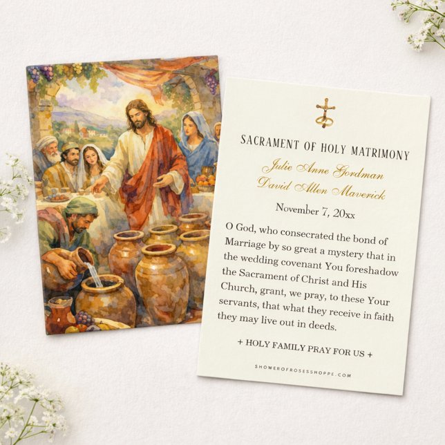 Catholic Cana Wedding Prayer Cards (Creator Uploaded)