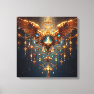 Catholic Chandelier Canvas Print