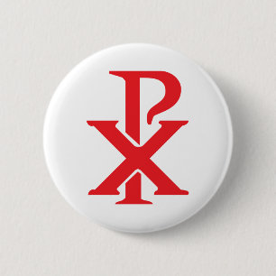 Catholic Chi Rho 2 Inch Round Button