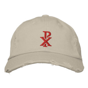 Catholic Chi Rho Embroidered Hat