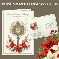 Catholic Christmas Eucharist Poinsettia Floral