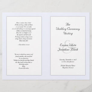 Catholic Church Wedding Ceremony Program Template