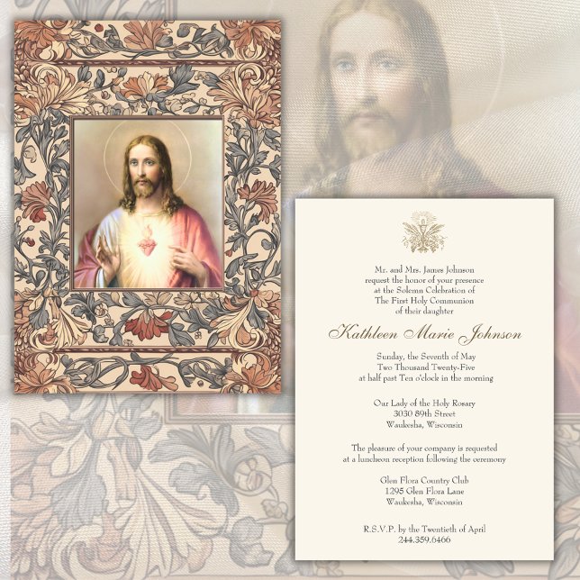 Catholic Communion Jesus Boy or Girl Invitation (Creator Uploaded)
