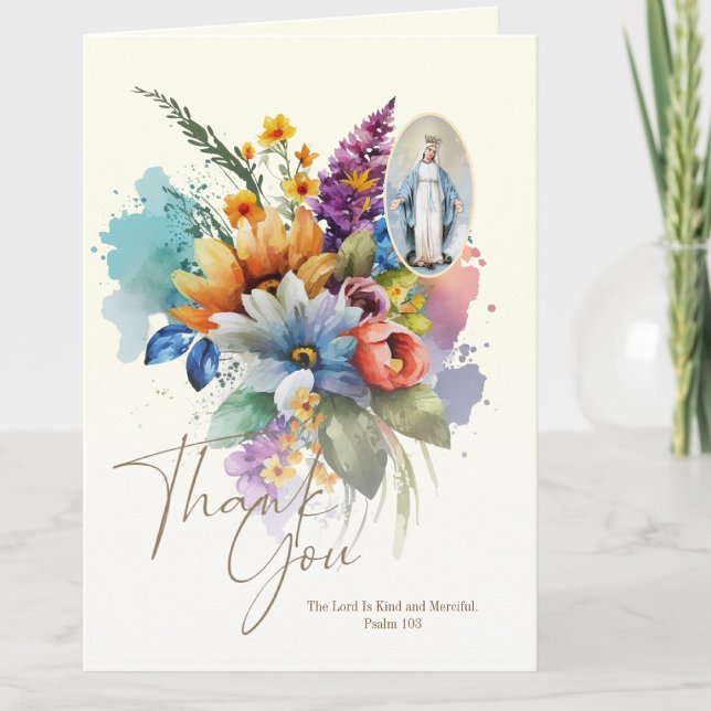 Catholic Condolence Funeral Thank you Card (Creator Uploaded)
