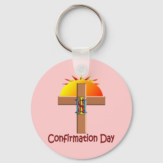 Catholic Confirmation Day for Kids Keychain (Front)