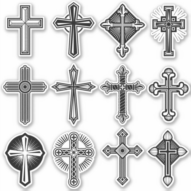 Catholic Cross set sticker (Front)