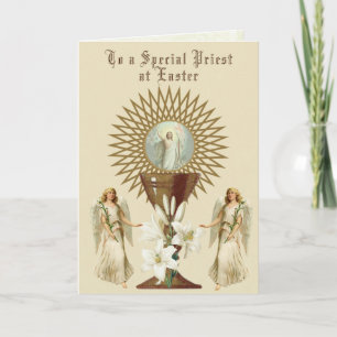 Catholic Easter Prayer Resurrection Priest Jesus Holiday Card